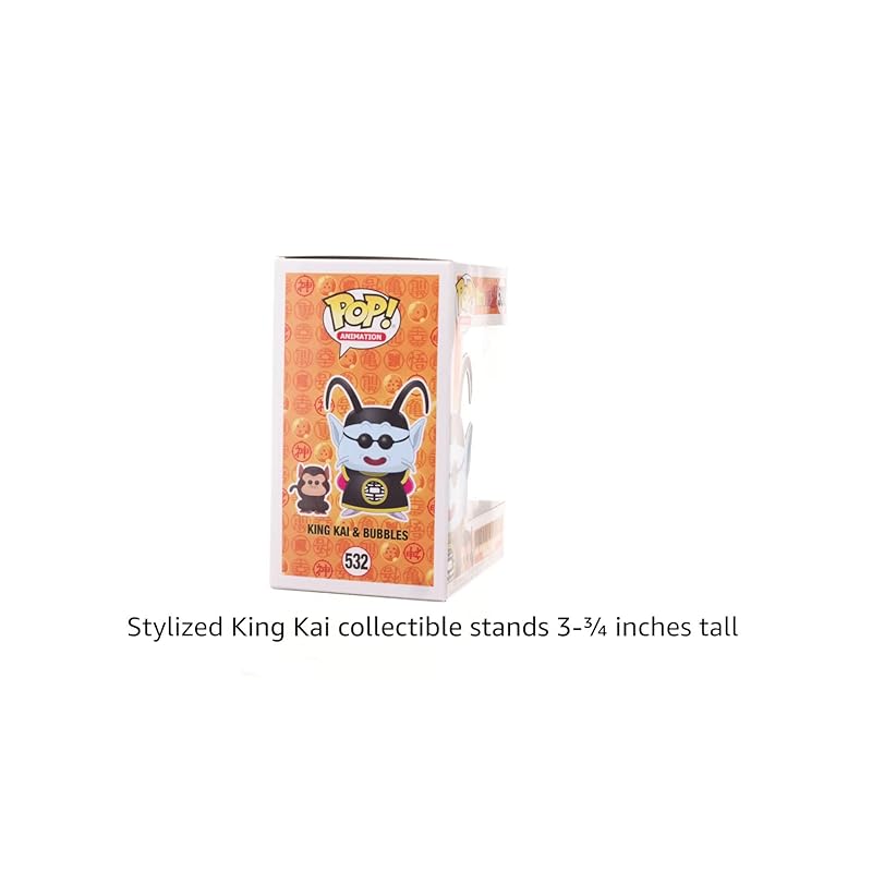 Action Figures Funko Funko Pop! & Buddy: Dragon Ball Z - King Kai & Bubbles Toy, MultiMulticolor Multicolor