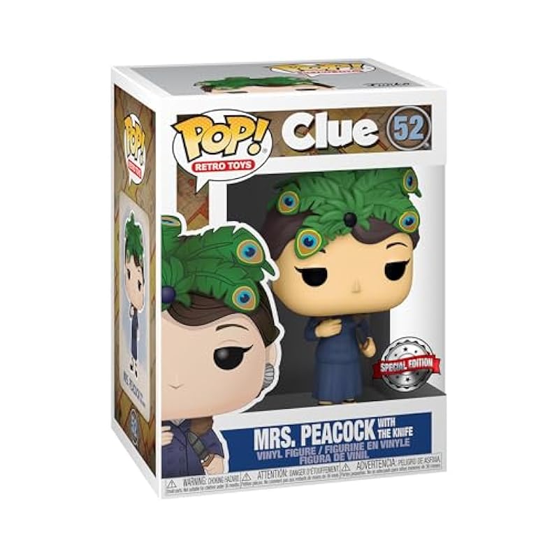 Action Figures Funko Funko Pop! Retro Toys Clue #52 Mrs. Peacock with The Knife Exclusive