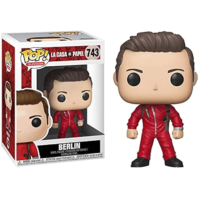 POP Money Heist: La Casa De Papel - Berlin Funko Pop Vinyl Figure (Bundled with Compatible Pop Box Protector Case), Multied, 3.75 inches Bobbleheads Funko