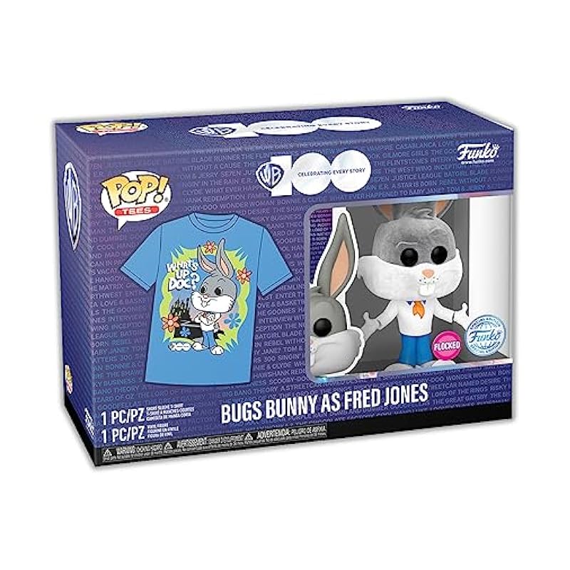 POP! & Tee: WB100 - Bugs Bunny as Fred - S Funko Bobbleheads