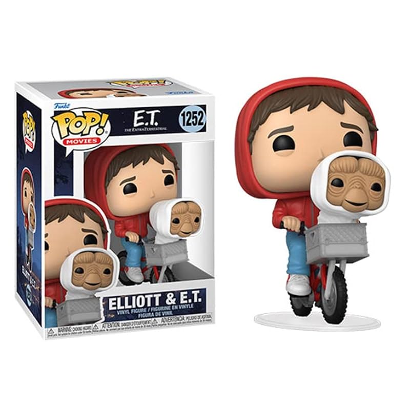 POP E.T. The Extra-Terrestrial - Elliot with E.T. in Basket Funko Vinyl Figure (Bundled with Compatible Box Protector Case), Multied, 3.75 inches Action Figures Funko