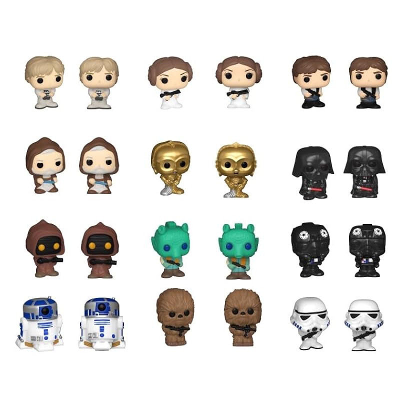 Bobbleheads Funko Funko 12 x Bitty Pop! Singles: Star Wars Mystery Mini Collectible Toys 12-Piece Poly Bag