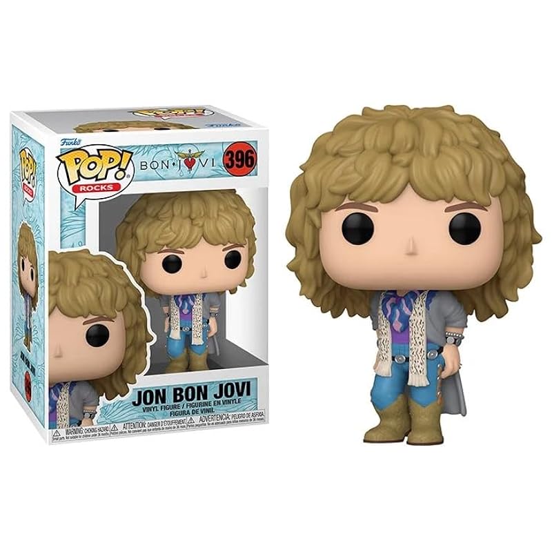 Bobbleheads Funko Funko 1980's Jon Bon Jovi + Pop Protector: Pop! Rocks Vinyl Figure (Gift Set Bundled with ToyBop Brand Box Protector Collector Case)