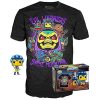 Bobbleheads Funko Funko Pop! & Tee: Motu - Evil Lyn - Glow in The Dark - Large - (L) - Masters of The Universe - T-Shirt - Clothes with Collectable Vinyl Figure - Gift Idea - Toys and Short Sleeve Top for Adults Men