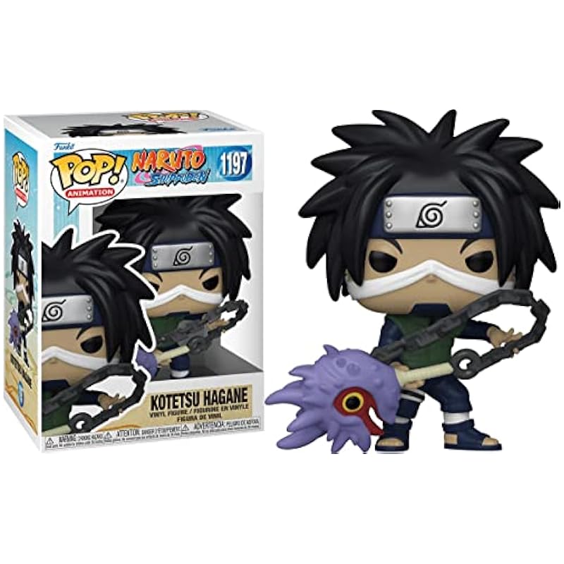 POP Naruto Shippuden - Kotetsu Hagane Funko Vinyl Figure (Bundled with Compatible Box Protector Case), Multi, 3.75 Bobbleheads Funko