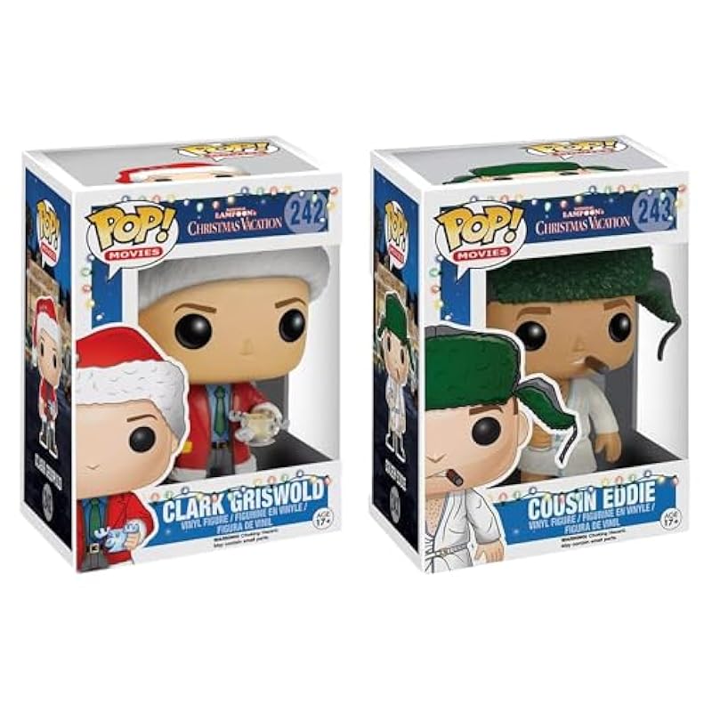 Statues Funko Funko Pop! Movies: National Lampoon's Christmas Vacation Bundle (2-Pack) – Clark Griswold #242 and Cousin Eddie #243 Collectible Vinyl Figures 5893&5894