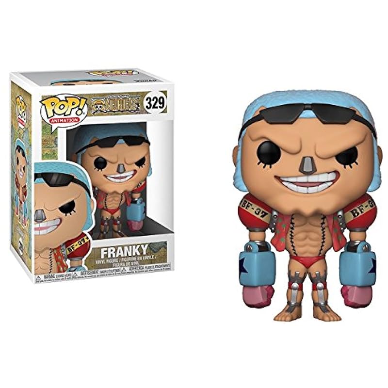 Bobbleheads Funko POP One Piece - Franky Funko Vinyl Figure (Bundled with Compatible Box Protector Case) Multi 3.75 inches