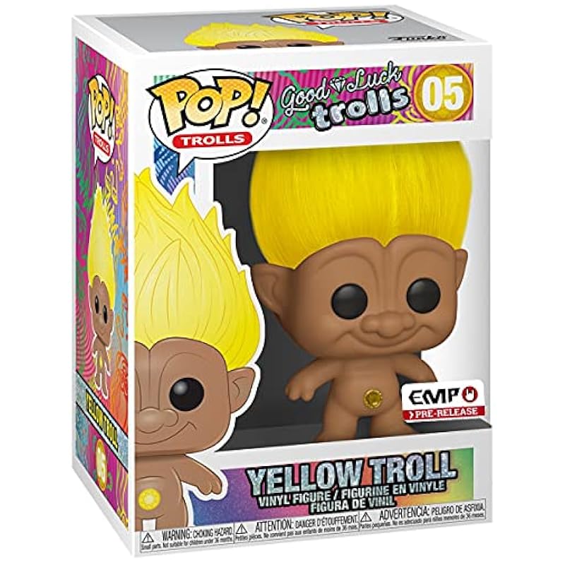 Funko POP! Trolls - Good Luck Trolls Yellow Troll #05 Exclusive Funko Bobbleheads
