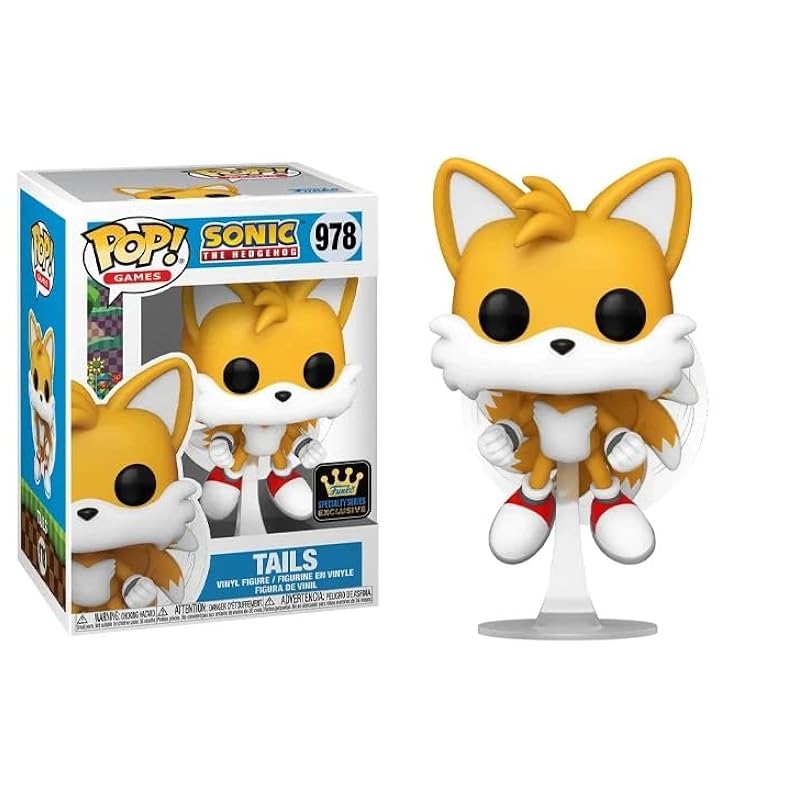 Funko Tails Flying Specialty Series + Pop Protector: Sonic The Hedgehog Pop! Games Vinyl Figure (Gift Set Bundled with ToyBop Brand Box Protector Collector Case) (Tails SS) Tails Ss Funko Bobbleheads