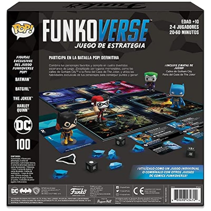 Funko Pop! Funkoverse Strategy Game: DC 100 - Base Set in Spanish, Multi Funko Board Games