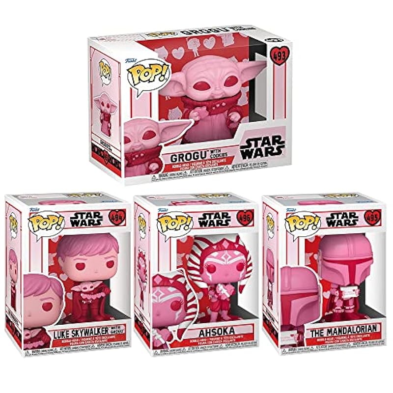 Star Wars Valentines Funko Pop! Complete Set (4) Funko Action Figures
