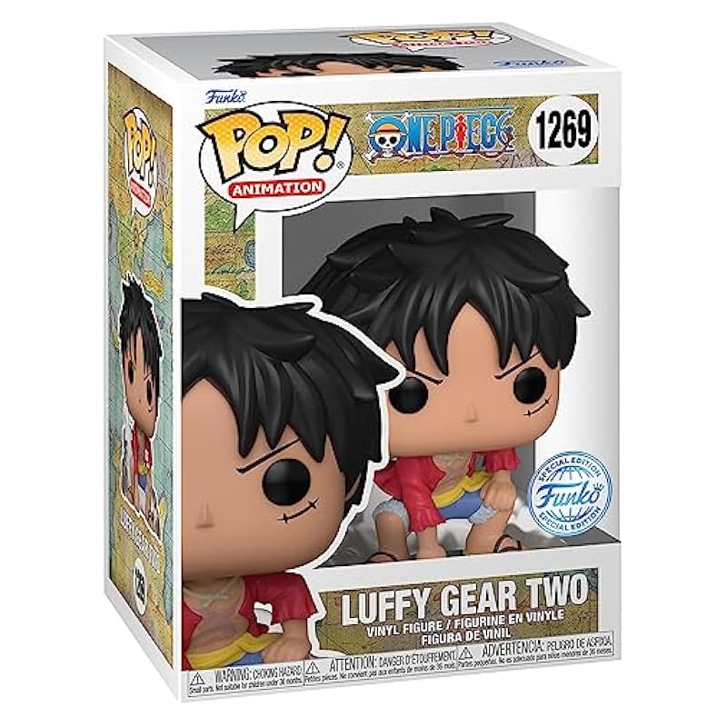 Action Figures Funko Funko POP! Animation One Piece Luffy Gear Two - Special Edition Multi Exclusive Vinyl Figure #1269 - Common No Chase