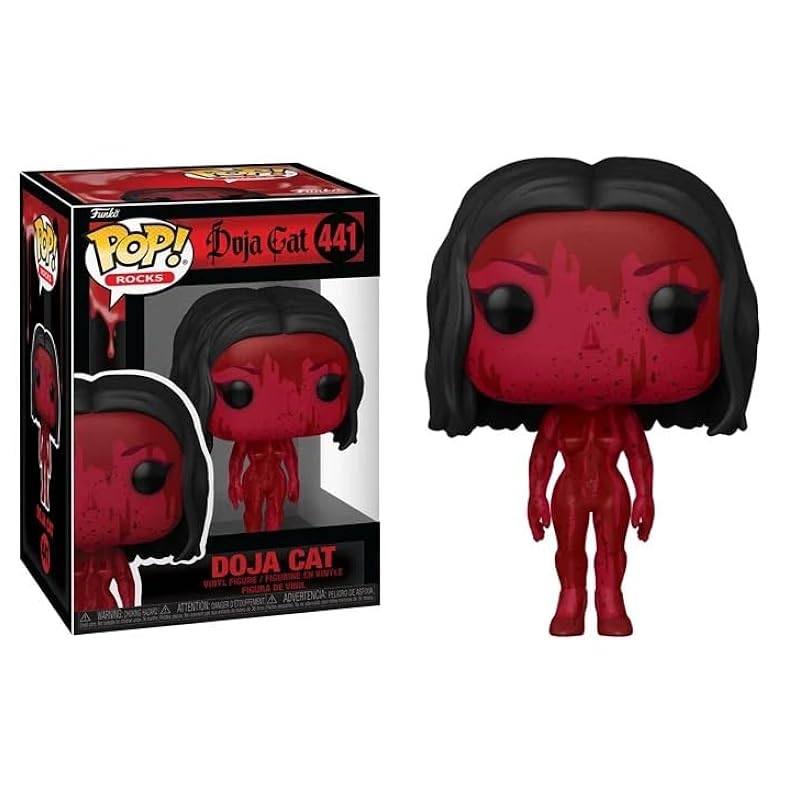 Bobbleheads Funko Funko Attention Doja Cat Scarlet Blood Covered + Pop Protector: Pop! Rocks Vinyl Figure (Gift Set Bundled with ToyBop Brand Box Protector Collector Case)