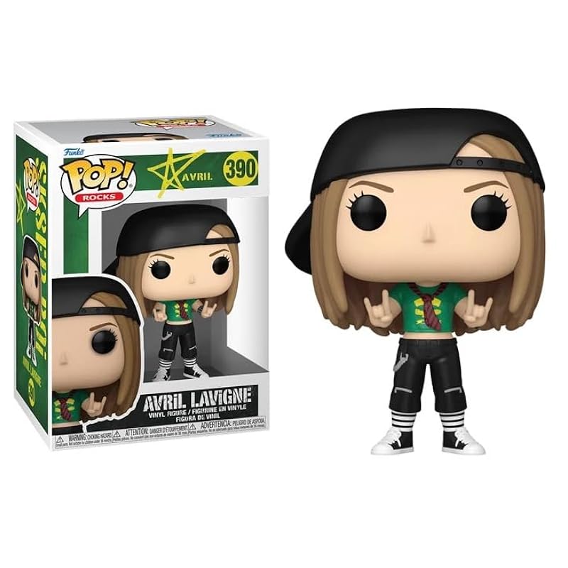 Bobbleheads Funko Funko Pop Avril Lavigne Sk8ter Boi + Protector: Pop! Rocks Vinyl Figure (Gift Set Bundled with ToyBop Brand Box Protector Collector Case)