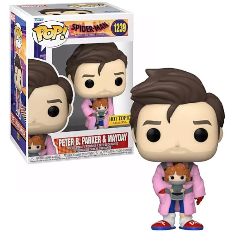 Bobbleheads Funko Funko Marvel Spider- Man Spider -Bath Peter Parker and MayDay Figure pop!Marvel (hot Topic Exclusive Model)