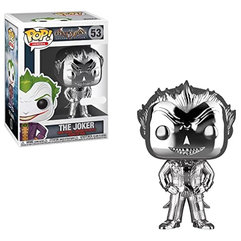 Action Figures Funko Funko POP! Heroes: DC Comics Batman Arkham Asylum - The Joker (Silver Chrome) (NYCC Debut)