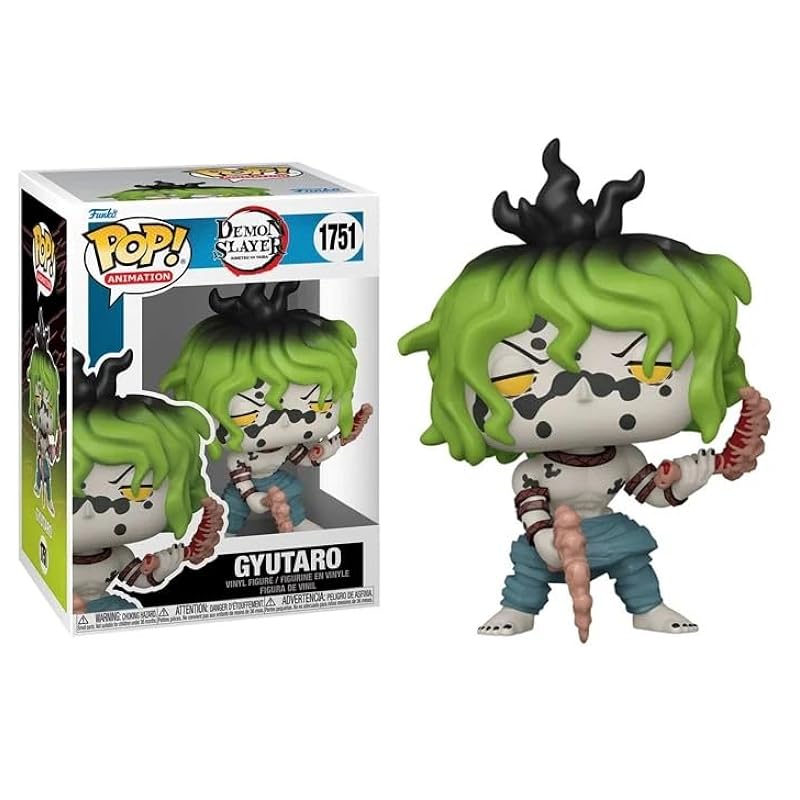 Funko Gyutaro with Blood Sickles + Pop Protector: Demon Slayer Pop! Animation Vinyl Figure (Gift Set Bundled with ToyBop Brand Box Protector Collector Case) Funko Bobbleheads