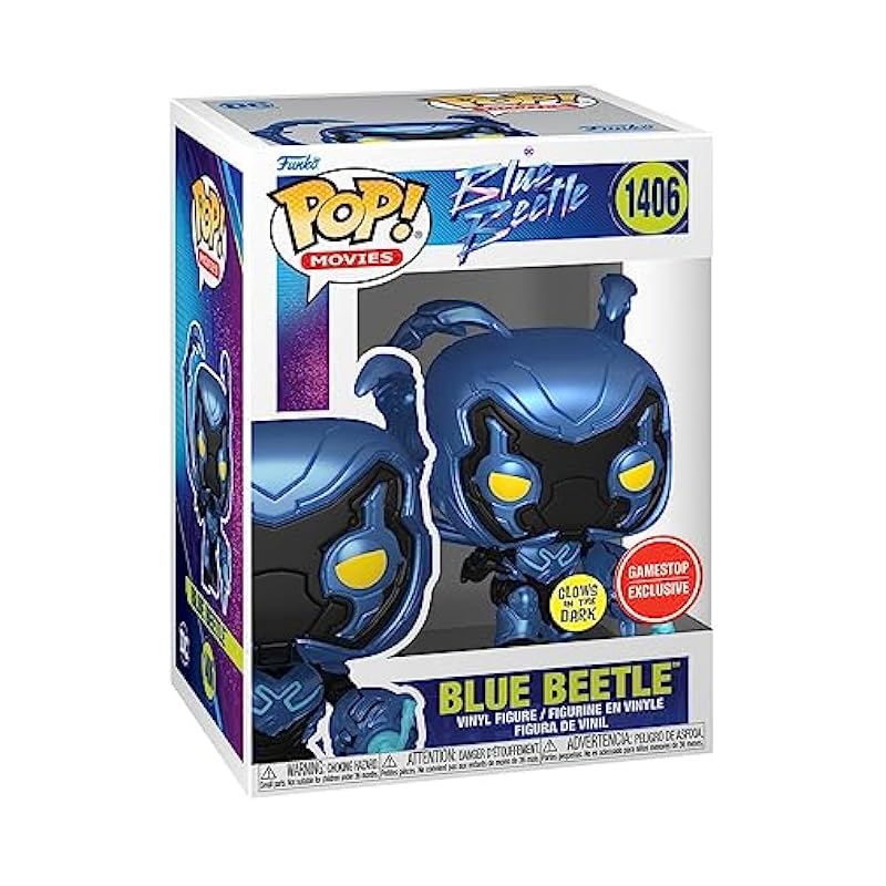 Funko POP! Movies Blue Beetle Glow in The Dark Exclusive Vinyl Figure Action Figures