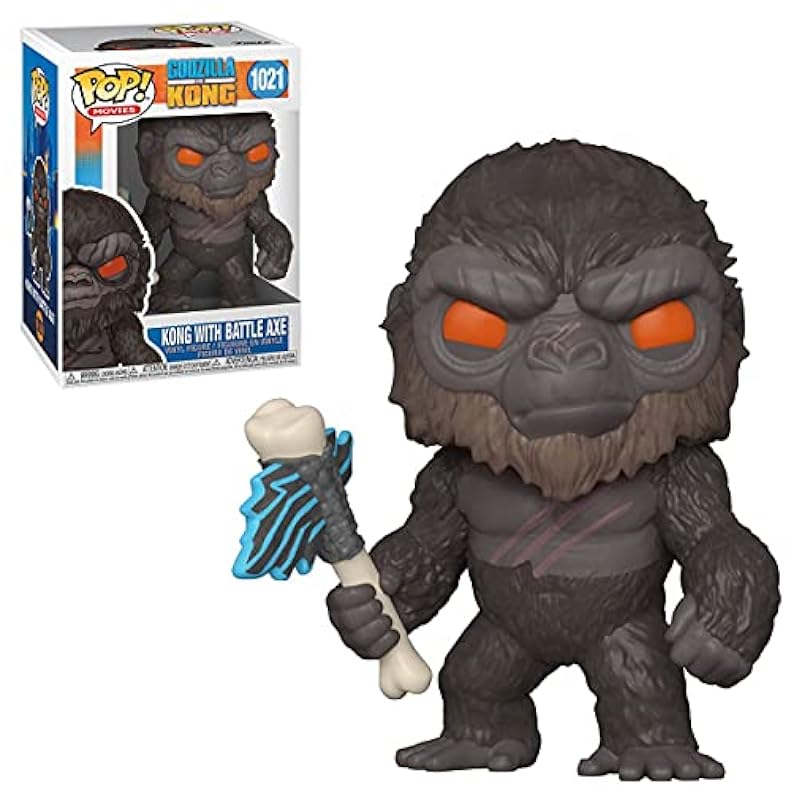 POP King Kong with Battle Axe 1021 Movies Godzilla vs Kong Vinyl Figure (Bundled with Protector to Protect Display Box) Bobbleheads Funko