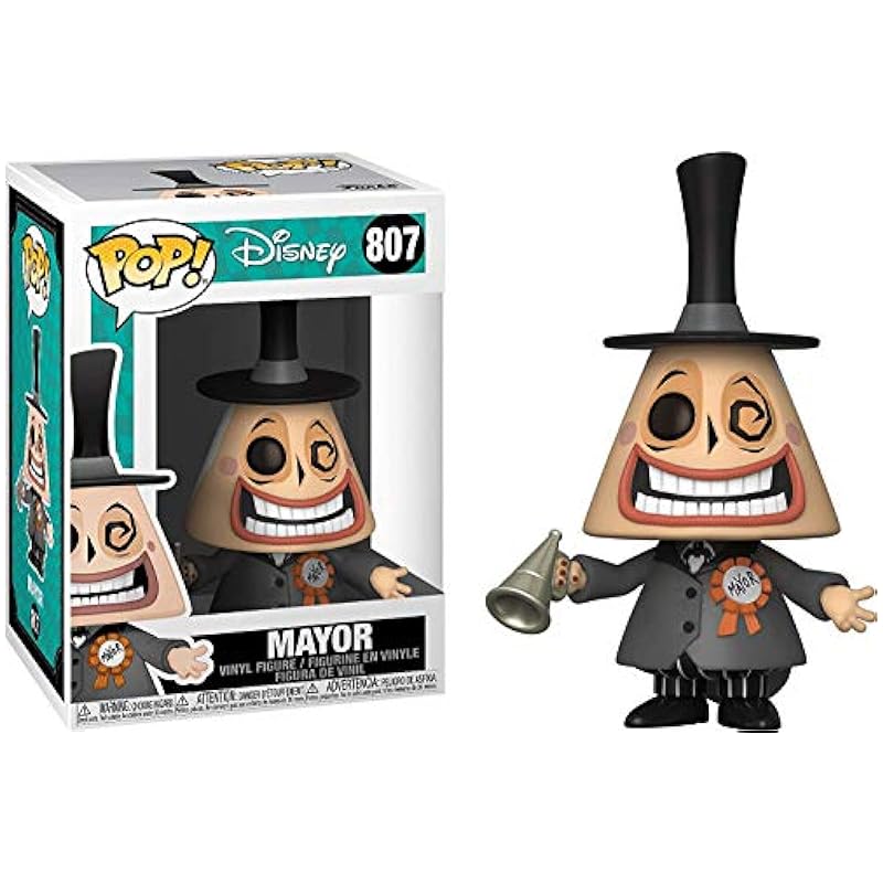 Pop! Disney: The Nightmare Before Christmas - Mayor with Megaphone Bundle with 1 PopShield Pop Box Protector 48181 Action Figures Funko