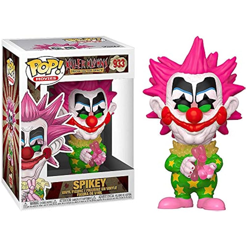 POP Killer Klowns from Outer Space - Spikey Funko Vinyl Figure (Bundled with Compatible Box Protector Case), Multied, 3.75 inches Funko Bobbleheads