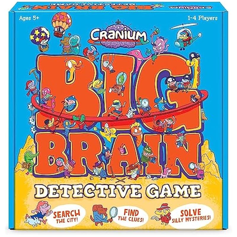 Funko Board Games Funko Cranium Big Brain Detective Game for 1-4 Players Ages 5 and Up Big Brain